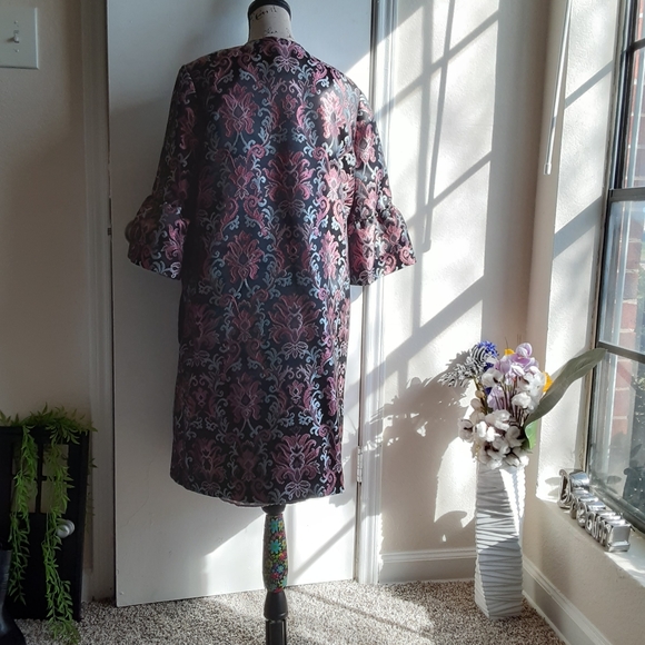 Kate Spade Lavender Jacquard Coat Size 10 - Picture 9 of 14